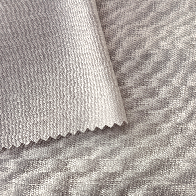 NO 6049  Slubbed Linen-look Plain Weave Fabric
