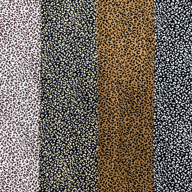 45S Printed Rayon Fabric – Small Leopard Print 45S Printed Rayon Fabric – Small Leopard Print